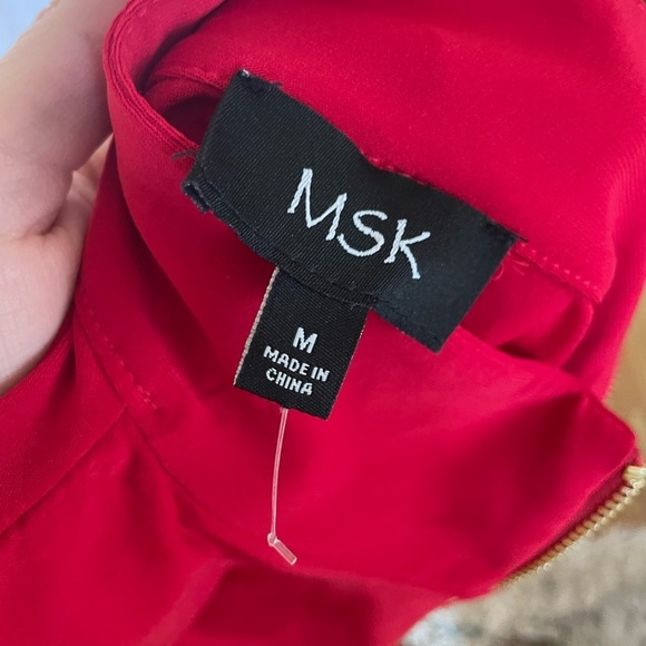 Red Zippered Women's Dress MSK Womens M - Picture 5 of 11
